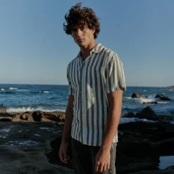 Blend Aban Herre Kortærmet skjorte i hørmix -