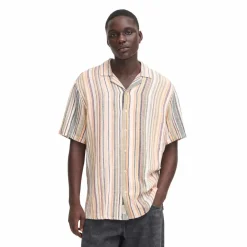 Blend Akis Herre Kortærmet skjorte i hørmix -