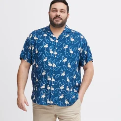 Blend Herre Kortærmet skjorte Plus Size -