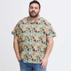Blend Herre Kortærmet skjorte Plus Size -