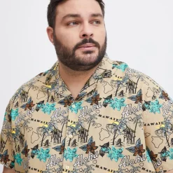 Blend Herre Kortærmet skjorte Plus Size -