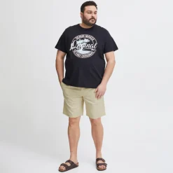 Blend Herre Shorts i hørmix Plus Size -