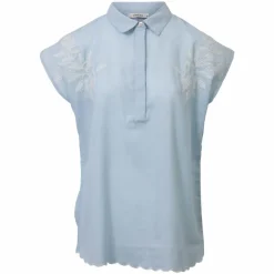 Dame ChaCha Dame Kortærmet skjorte i hørmix -