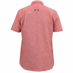 D555 Hazelwood Herre Kortærmet skjorte i hørmix Plus Size -