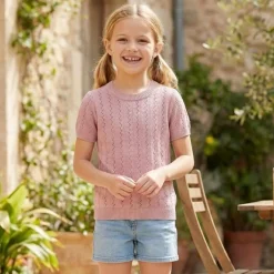 Børn En Fant Pige Bluse i økologisk bomuld -