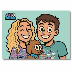 Børn FirstGrade Jas & Mika Cartoon Børne Plakat -