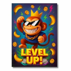 Børn FirstGrade Monkey Børne Plakat -