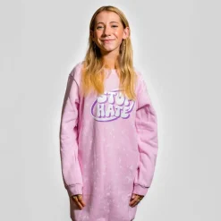 Børn FirstGrade Naja Münster - Stop Hate Pige Sweatkjole -