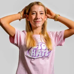 Børn FirstGrade Naja Münster - Stop Hate Pige T-shirt -