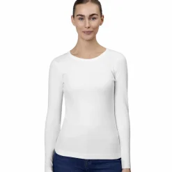 Dame ID Interlock Dame Langærmet t-shirt - Hv