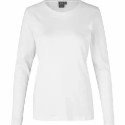 Dame ID Interlock Dame Langærmet t-shirt - Hv