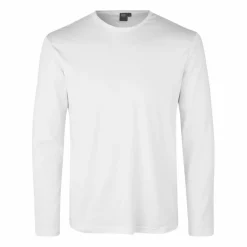 ID Interlock Herre Langærmet t-shirt - Hv