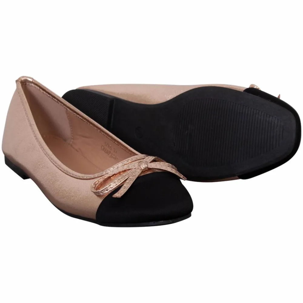 Dame Ideal Shoes Dame Ballerina m. glimmer -