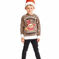 Børn NN Jule Børne Striktrøje i økologisk bomuld -