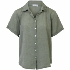 Dame NN Leonora Dame Kortærmet skjorte i hørmix -