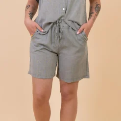 Dame NN Leonora Dame Shorts i hørmix -