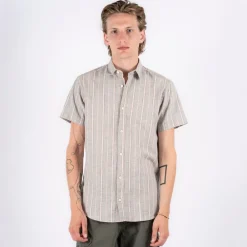 Marcus Aggasi Herre Kortærmet skjorte i hørmix -