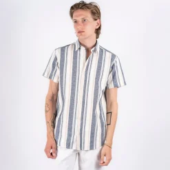 Marcus Aggasi Herre Kortærmet skjorte i hørmix -