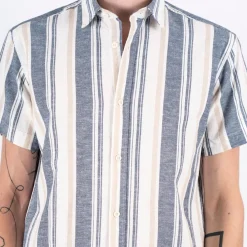 Marcus Aggasi Herre Kortærmet skjorte i hørmix -