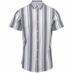 Marcus Aggasi Herre Kortærmet skjorte i hørmix -