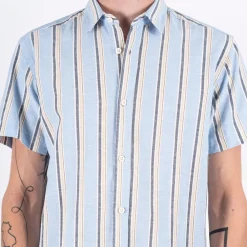 Marcus Aggasi Herre Kortærmet skjorte i hørmix -