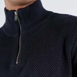Marcus Hubble Half Zip Herre Striktrøje -