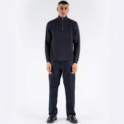 Marcus Hubble Half Zip Herre Striktrøje -
