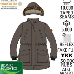 Børn Mikk-line Pige Vinterjakke m. BIONIC-FINISH® ECO coating -