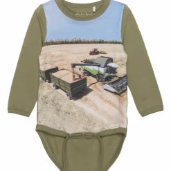 Børn Minymo Mejetærsker Baby Body i økologisk bomuld -