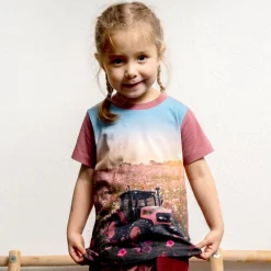 Børn Minymo Traktor Pige T-shirt i økologisk bomuld -