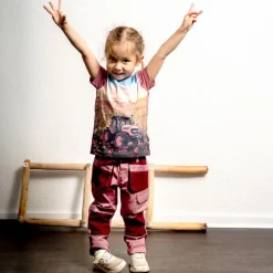 Børn Minymo Traktor Pige T-shirt i økologisk bomuld -