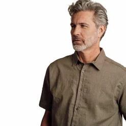 Nero Marco Herre Kortærmet skjorte i hørmix -