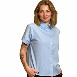 Dame Steenholt Linett Dame Kortærmet skjorte i hørmix -