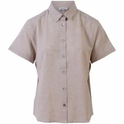 Dame Steenholt Linett Dame Kortærmet skjorte i hørmix -